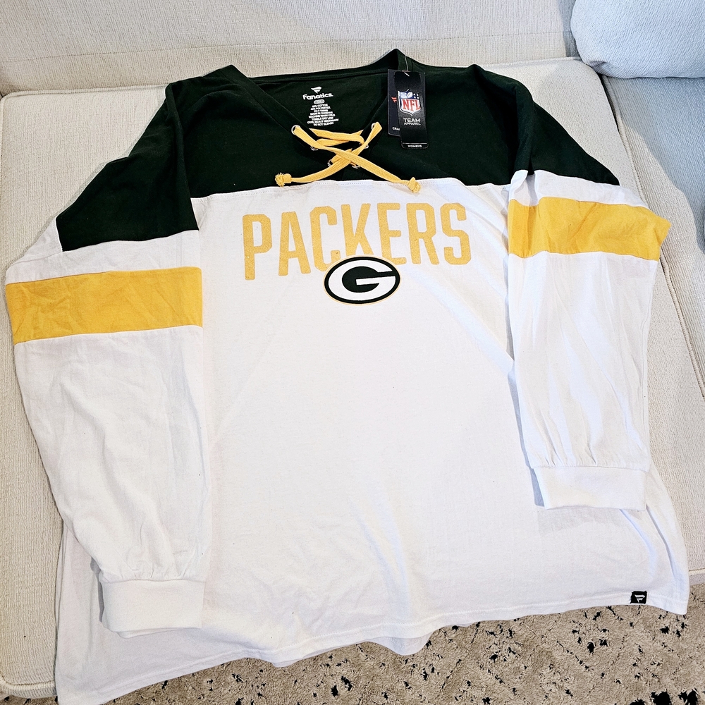 Packers NFL Long Sleeve Shirt - Green, Yellow, White